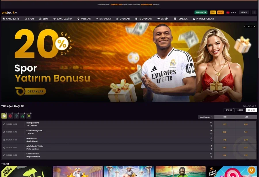 Onsbet ekran görüntüsü